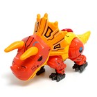Робот «Динобот», реагирует на прикосновение, световые и звуковые эффекты, металлический, цвет оранжевый - фото 3922882