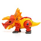 Робот «Динобот», реагирует на прикосновение, световые и звуковые эффекты, металлический, цвет оранжевый - фото 8600333