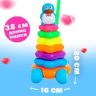 Каталка-пирамидка «Пингвин», 6 колец - Фото 2