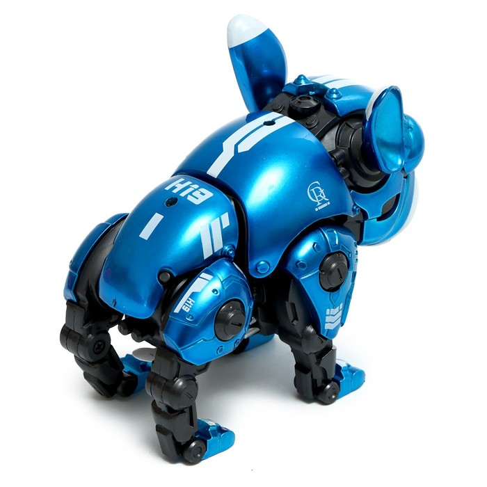 Робот-собака «Макс», световые, звуковые эффекты, металлический, цвет синий