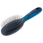 Щетка DeLIGHT массажная, cредняя, металические зубья, чёрно-син - Фото 1