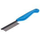 Расчёска DeLIGHT антистатик, 58 зубьев 18 мм, пластиковая ручка, чёрно-синяя - фото 293004569