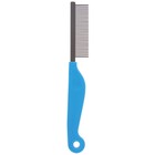 Расчёска DeLIGHT антистатик, 58 зубьев 18 мм, пластиковая ручка, чёрно-синяя - Фото 3