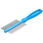 Расчёска DeLIGHT, двухсторонняя 24/37 зубьев 25 мм, пластиковая ручка, голубая - Фото 1