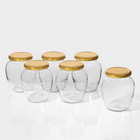 Набор стеклянных банок с крышкой для консервации «Амфора», ТО-82 мм, 0,72 л, 6 шт - фото 320932391