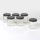 Набор стеклянных банок с крышкой для консервации, ТО-82 мм, для свечей, 0,39 л, 6 шт - фото 301351046