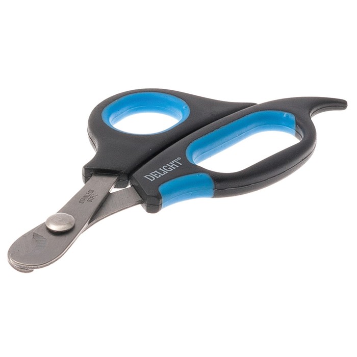 Когтерез-ножницы DeLIGHT, большой загнутый, 19,9 см, чёрно-синий - Фото 1