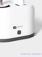 Ёршик для унитаза SAVANNA, силиконовый с щёткой, 18.9×12×40.5 см, белый - Фото 2