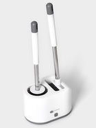 Ёршик для унитаза SAVANNA, силиконовый с щёткой, 18.9×12×40.5 см, белый - Фото 3