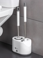 Ёршик для унитаза SAVANNA, силиконовый с щёткой, 18.9×12×40.5 см, белый - Фото 7