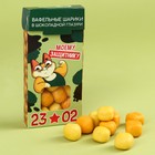 Вафельные шарики в глазури «Моему защитнику» вкус: дыня- банан, 50 г. - фото 109521389