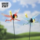 Штекер «Стрекоза волшебница», 40 см, набор 2 шт., МИКС - Фото 1
