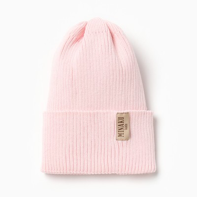 Шапка для девочки MINAKU, нежно-розовая, размер 48-52 (3-5 лет)