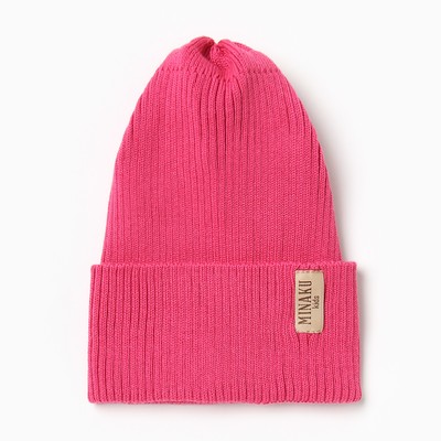 Шапка детская MINAKU, малиновая, размер 48-52 (3-5 лет)