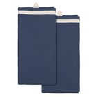 Набор полотенец саржевого плетения Essential, размер 50х70, 2 шт, цвет тёмно-синий - Фото 1