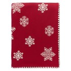 Плед с новогодним рисунком Fluffy snowflakes New year Essential, размер 130х180 см - фото 296922794