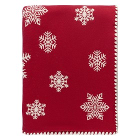 Плед с новогодним рисунком Fluffy snowflakes New year Essential, размер 130х180 см