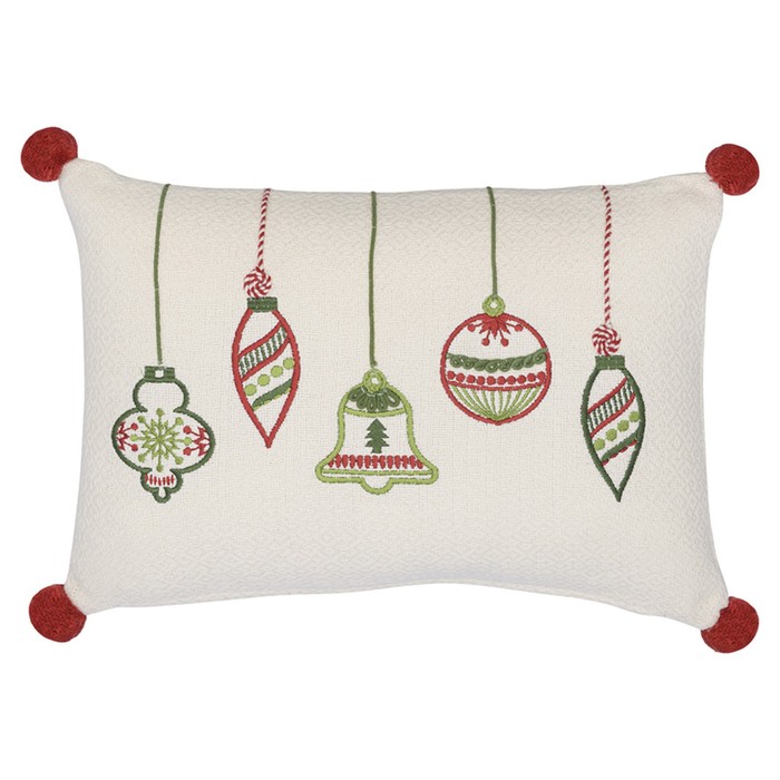 Подушка декоративная с вышивкой Christmas decorations New year Essential, размер 30х45 см - Фото 1