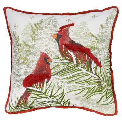 Подушка декоративная с рисунком northern cardinal из коллекции new year essential, 45х45 см   102618
