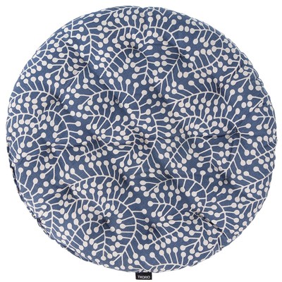 Подушка на стул круглая темно-синего цвета Scandinavian touch, размер 40 см