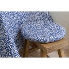 Подушка на стул круглая темно-синего цвета Scandinavian touch, размер 40 см - Фото 3