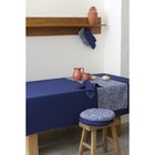 Подушка на стул круглая темно-синего цвета Scandinavian touch, размер 40 см - Фото 8