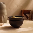 Салатники SL Home «Дарк», 750 мл, d=15 см, набор 2 шт., фарфор, чёрные - Фото 6