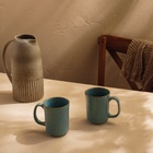 Кружки SL Home «Аззура», 400 мл, набор 2 шт., фарфор, голубые - Фото 4