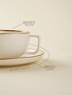 Чайная пара SL Home «Леггеро», 280 мл, блюдце d=14 см, фарфор, бежевая - Фото 4