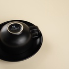 Чайная пара SL Home «Дарк», 300 мл, блюдце d=16.5 см, фарфор, чёрная - Фото 4