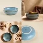 Тарелки глубокие SL Home «Аззура», 750 мл, набор 2 шт., фарфор, бирюзовые - Фото 8