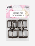 Пряжка проволочная, 3.2×2.8 см, 25 мм, 5 шт., цвет чёрный никель - Фото 4