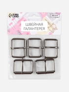 Пряжка проволочная, 4.6×3.4 см, 38 мм, 5 шт., цвет чёрный никель - Фото 4