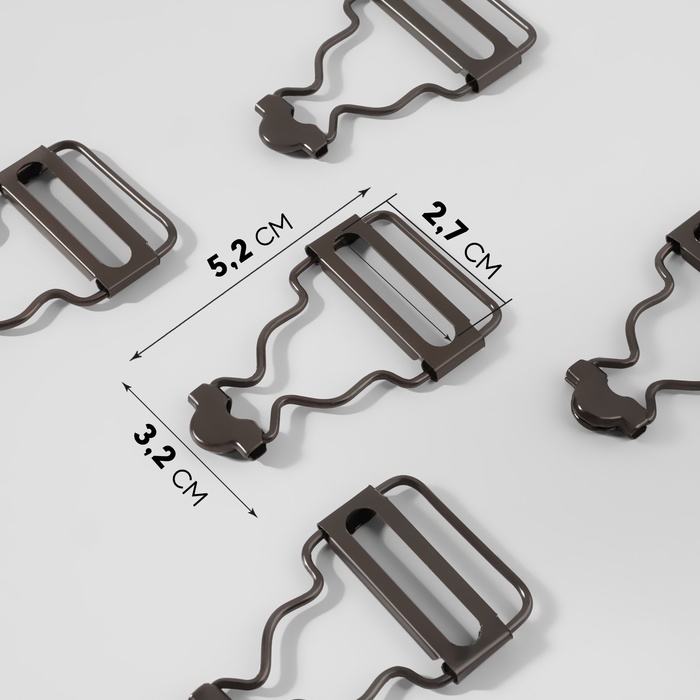 Застёжка для комбинезона, 27 мм, 10 шт., цвет чёрный никель - Фото 1