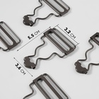 Застёжка для комбинезона, 32 мм, 10 шт., цвет чёрный никель - Фото 1