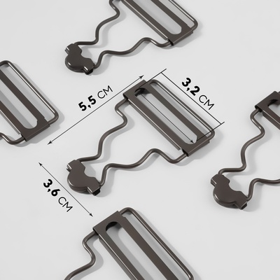 Застёжка для комбинезона, 32 мм, 10 шт., цвет чёрный никель