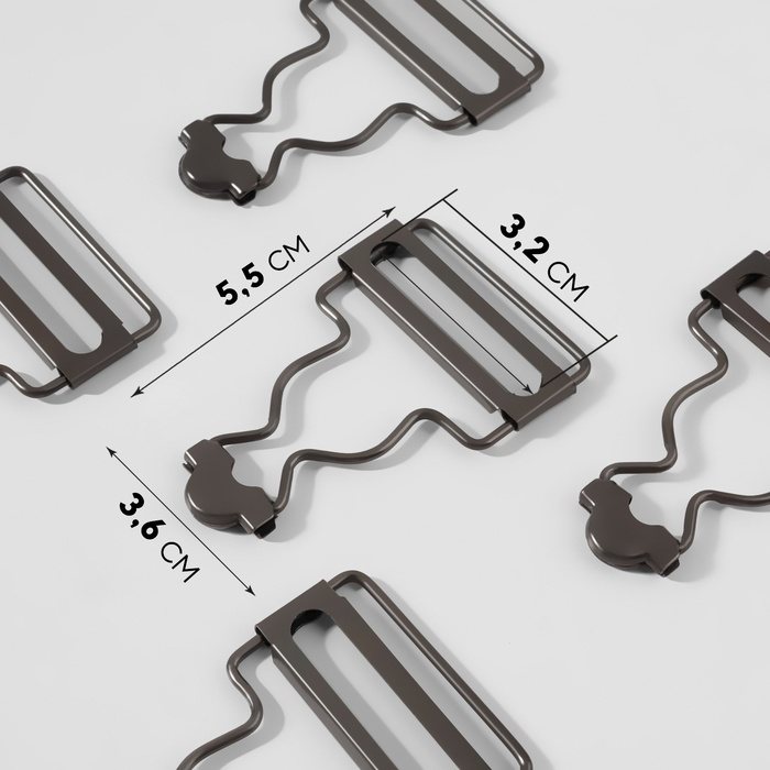 Застёжка для комбинезона, 32 мм, 10 шт., цвет чёрный никель - Фото 1