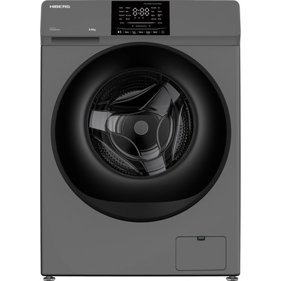 Стиральная машина HIBERG i-DDQ6 - 612 Sd, класс А+++, 1200 об/мин, до 6 кг, серая