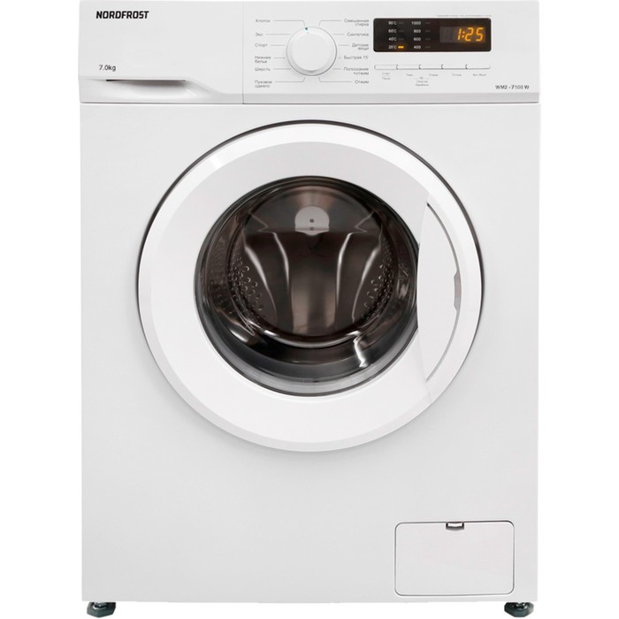 Стиральная машина NORDFROST WM2 7100 W, класс А+++, 1000 об/мин, до 7 кг, белая - Фото 1