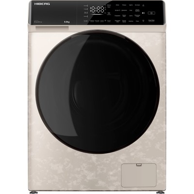 Стиральная машина HIBERG i-DDQ9 - 812 Ym, класс А+++, 1200 об/мин, до 8 кг, бежевая