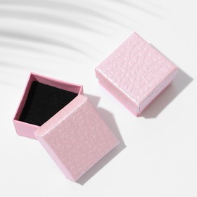 Коробочка подарочная под кольцо "Животный принт" симпл, 4*4, цвет розовый