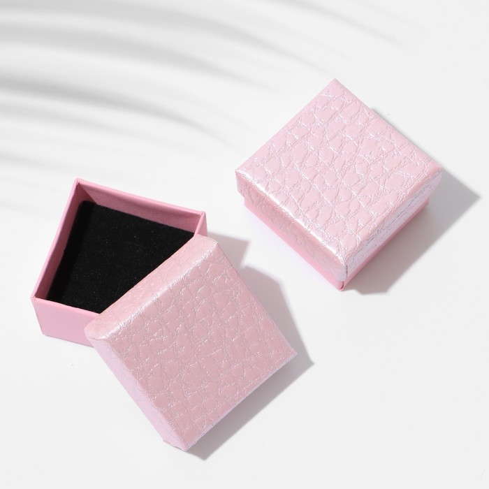 Коробочка подарочная под кольцо «Животный принт» симпл, 4×4, цвет розовый - Фото 1