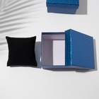 Коробочка подарочная под часы «Животный принт», симпл, 9×9×5 см, синяя - Фото 4