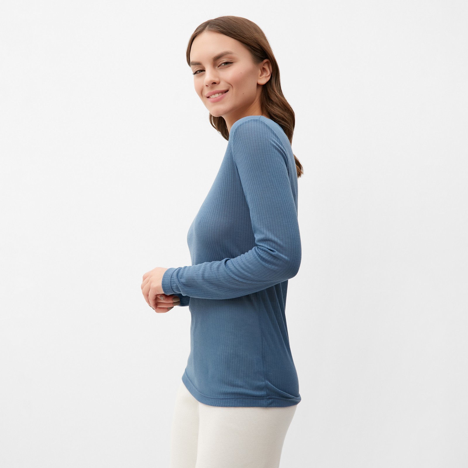 Лонгслив женский MINAKU: Basic line цвет фуксия, размер 42 (9365172) - Купить по