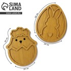 Подарочный набор, менажницы «Пасхальные животные»: заяц 30×24 см, цыплёнок 30×24 см - Фото 2