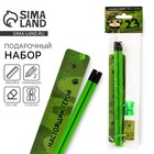 Подарочный набор «С 23 февраля! Котик», линейка, карандаши, точилка и ластик - Фото 1