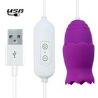 Виброяйца с насадкой для сосков и клитора, 12 режимов, USB, силикон, фиолетовый - Фото 3