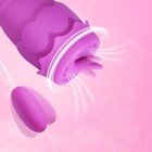 Виброяйца с насадкой для сосков и клитора, 12 режимов, USB, силикон, фиолетовый - Фото 6