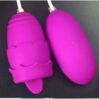 Виброяйца Оки-Чпоки, с насадкой для сосков и клитора, 12 режимов, USB, силикон, фиолетовый - Фото 7