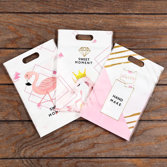 Пакет подарочный, с zip-lock застежкой, 15×23 см, МИКС - Фото 1